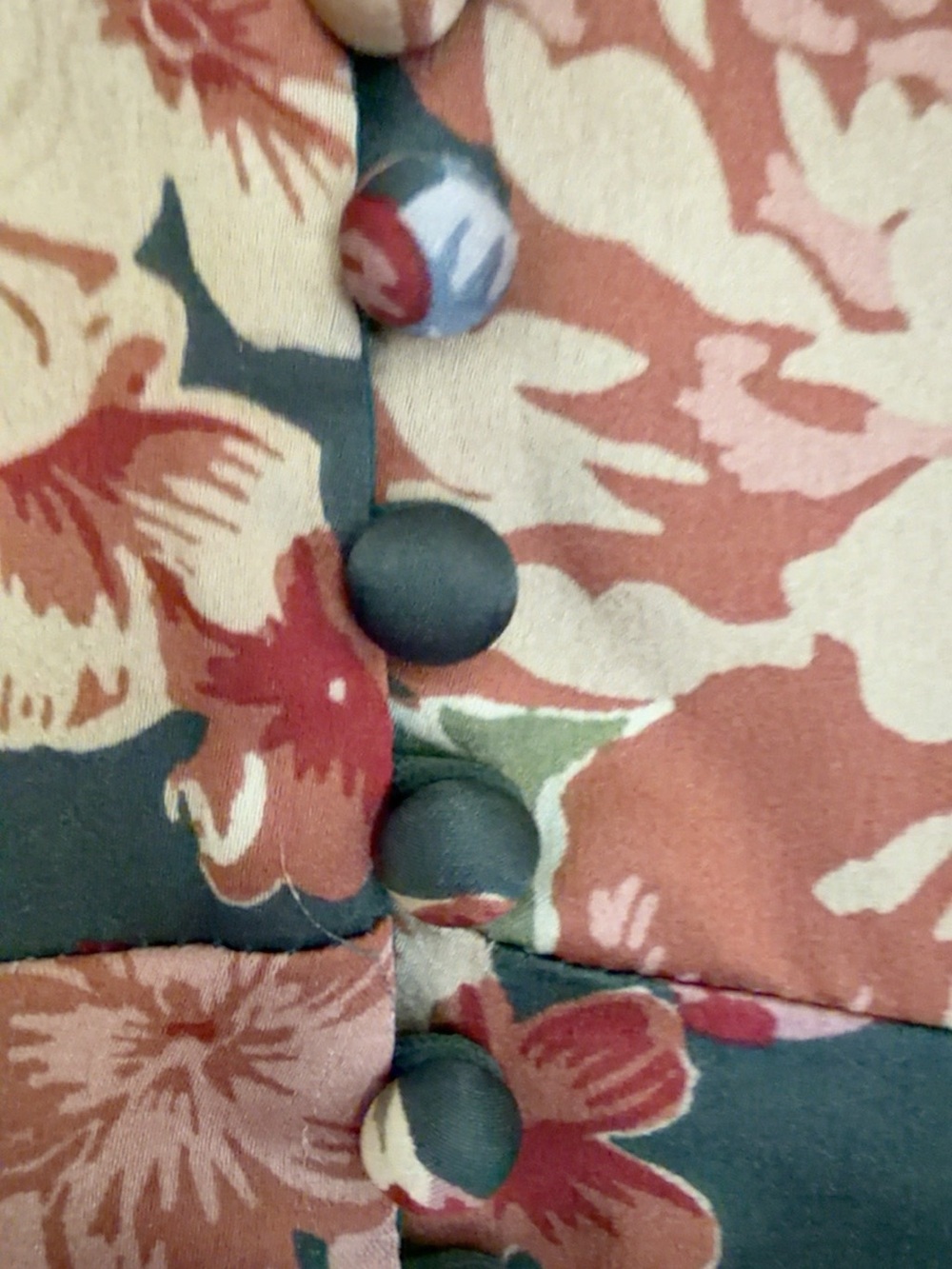 Dress Forum Green Floral Button Front Midi Dress Cottagecore S - Picture 7 of 11